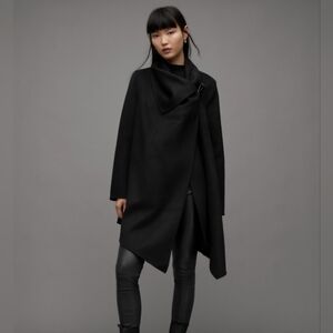 All Saints Black Monument Eve Coat